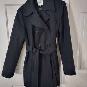 Women’s Croft & Barrow Double-Breasted Belted Peacoat - Size XL